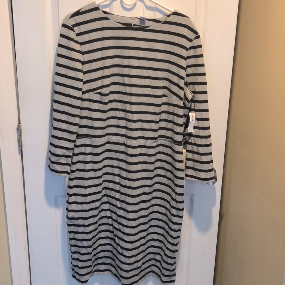 Womens Tall striped jersey dress size XL Tall NWT
